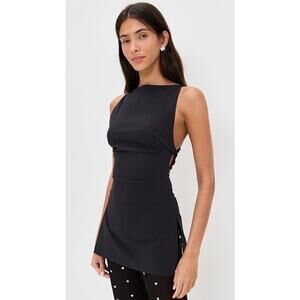 NWT Bec + Bridge Domenic Sleeveless Boat Neck Tunic Top Black Women's Size US 12